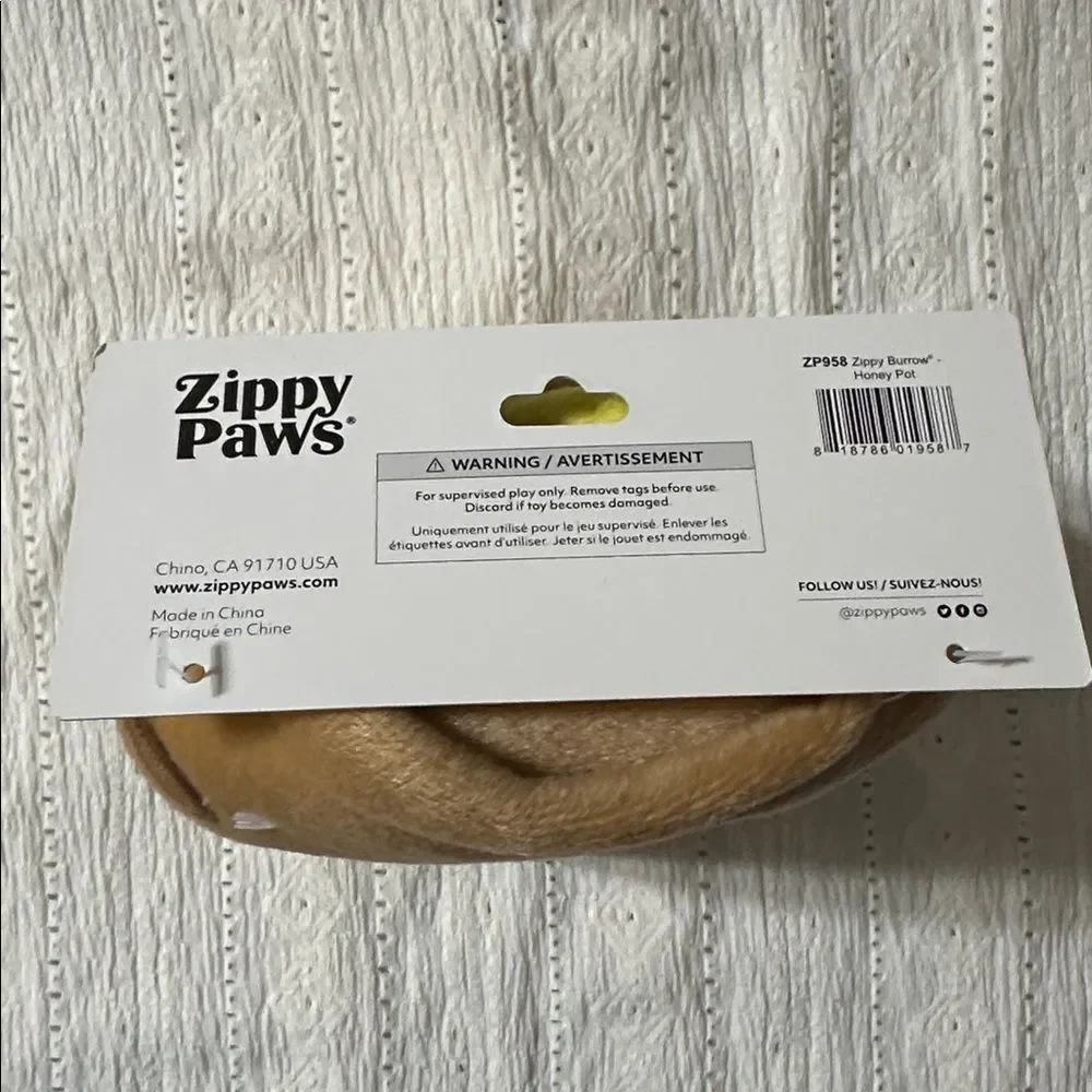 Zippy Paws Burrow Interactive Dog Toy Hide and Seek Squeaky Honey Pot with Bees